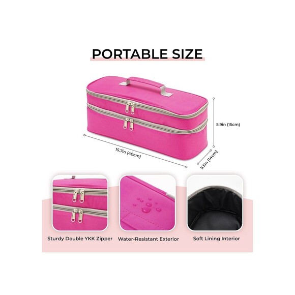 Double-Layer Hair Tools Travel Bag, Compatible With Shark Flex Style Attachment - Picture 2 of 7